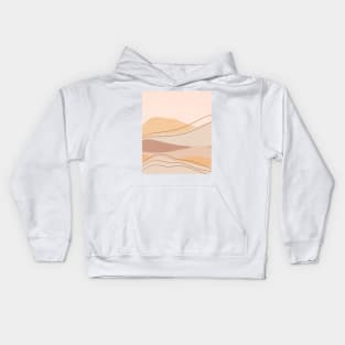 Abstract boho mountain landscape Kids Hoodie